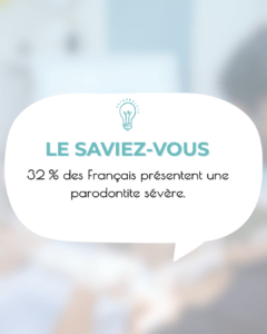 Statistique montrant le pourcentage des gens atteints d'une parodontite