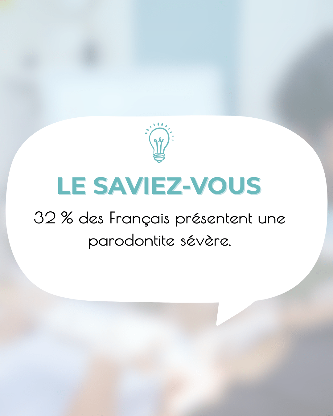 Statistique montrant le pourcentage des gens atteints d'une parodontite